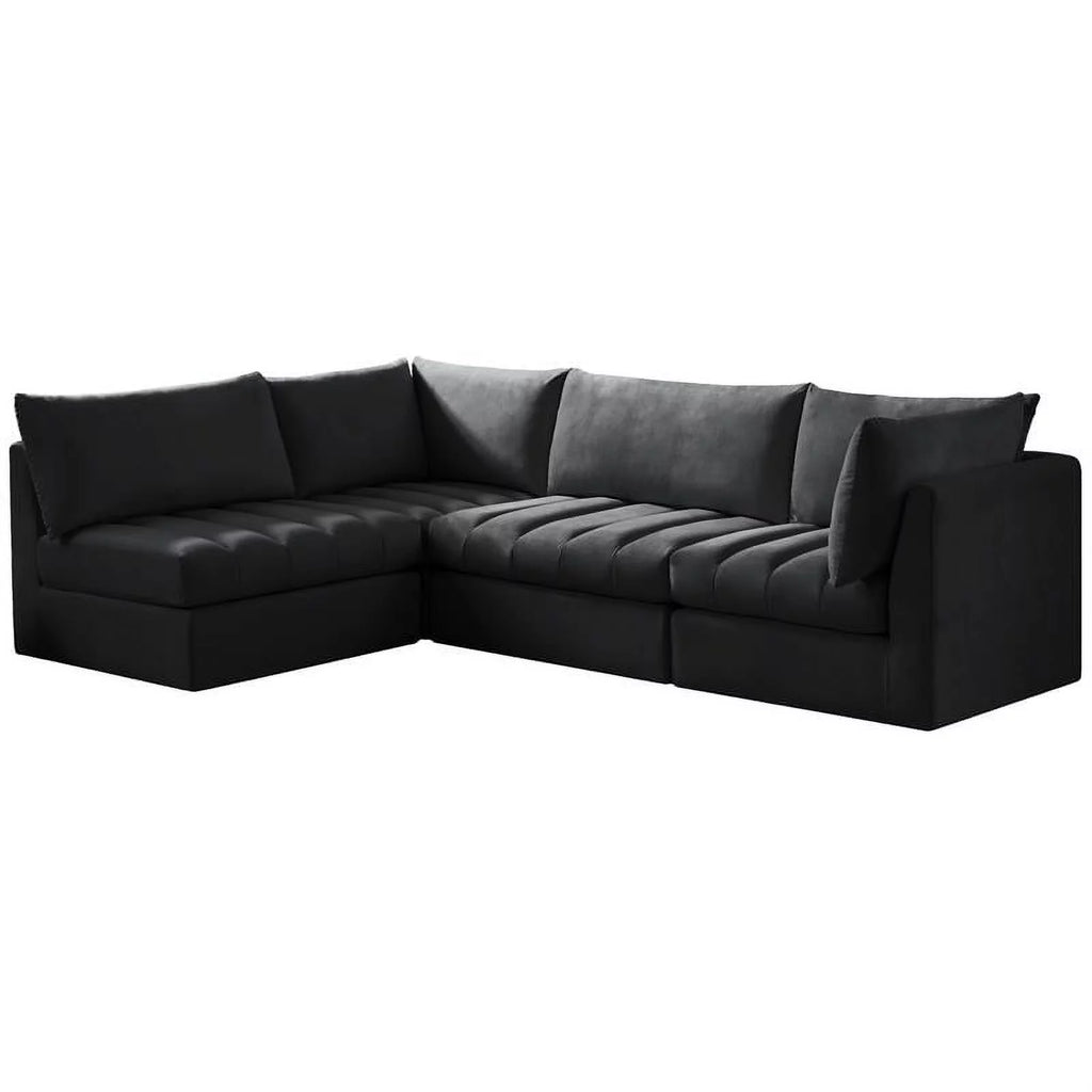 Black Velvet Modular Sectional I503