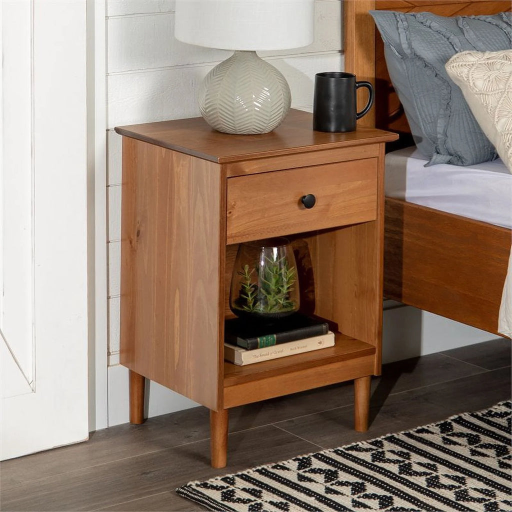 Solid Wood Nightstand Set of 2 T415026