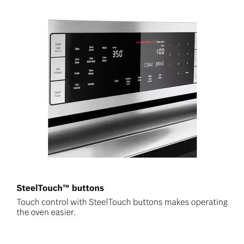30 in Built-In Electric Double Wall Oven Stainless Steel D168