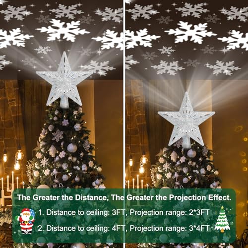 Christmas Tree Topper Lighted with 6 Projection Modes C804549