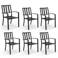 Black Set of 2 Metal Patio Dining Chairs C1040