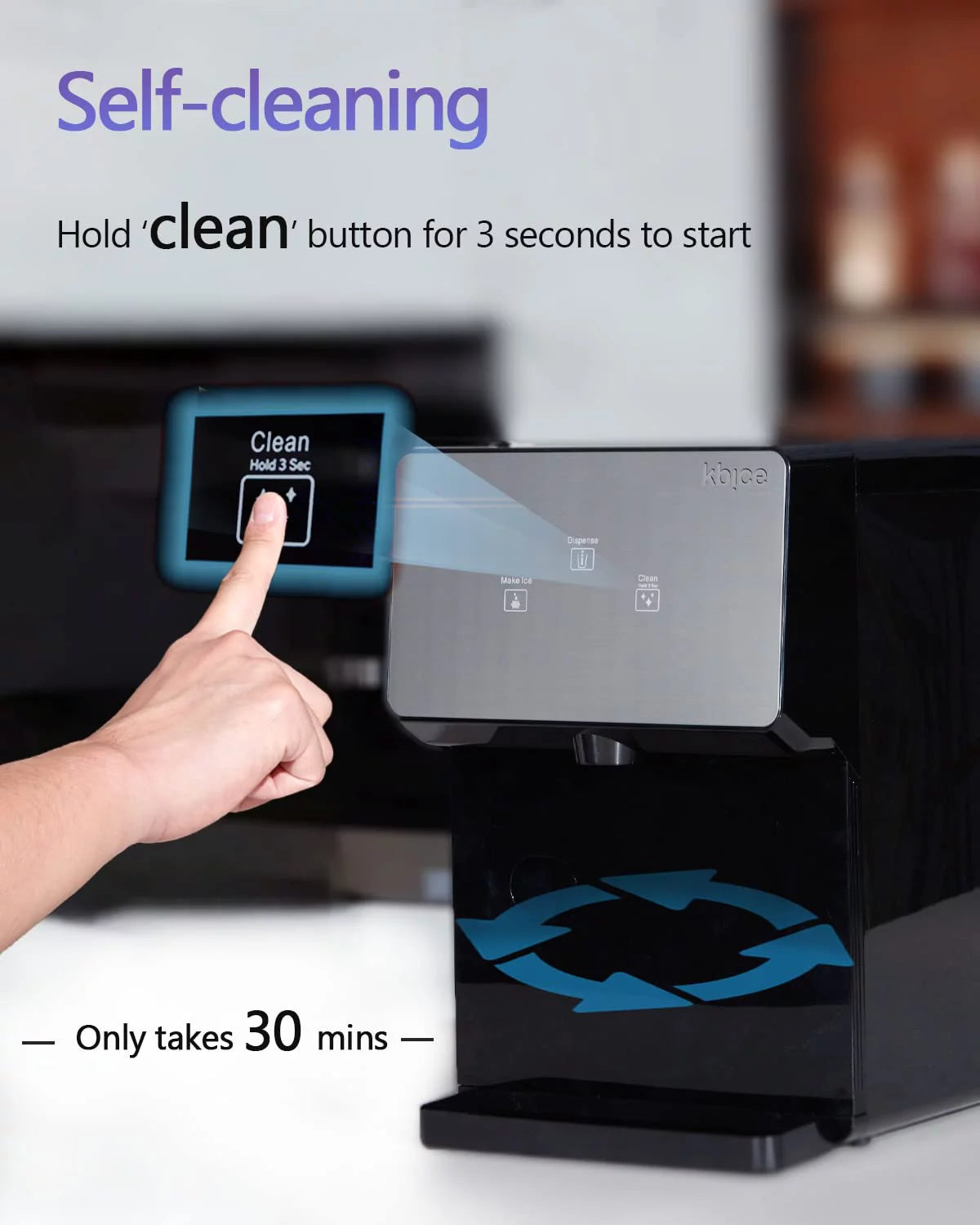 Self Dispensing Countertop Nugget Ice Maker, 32 lbs per Day F588344
