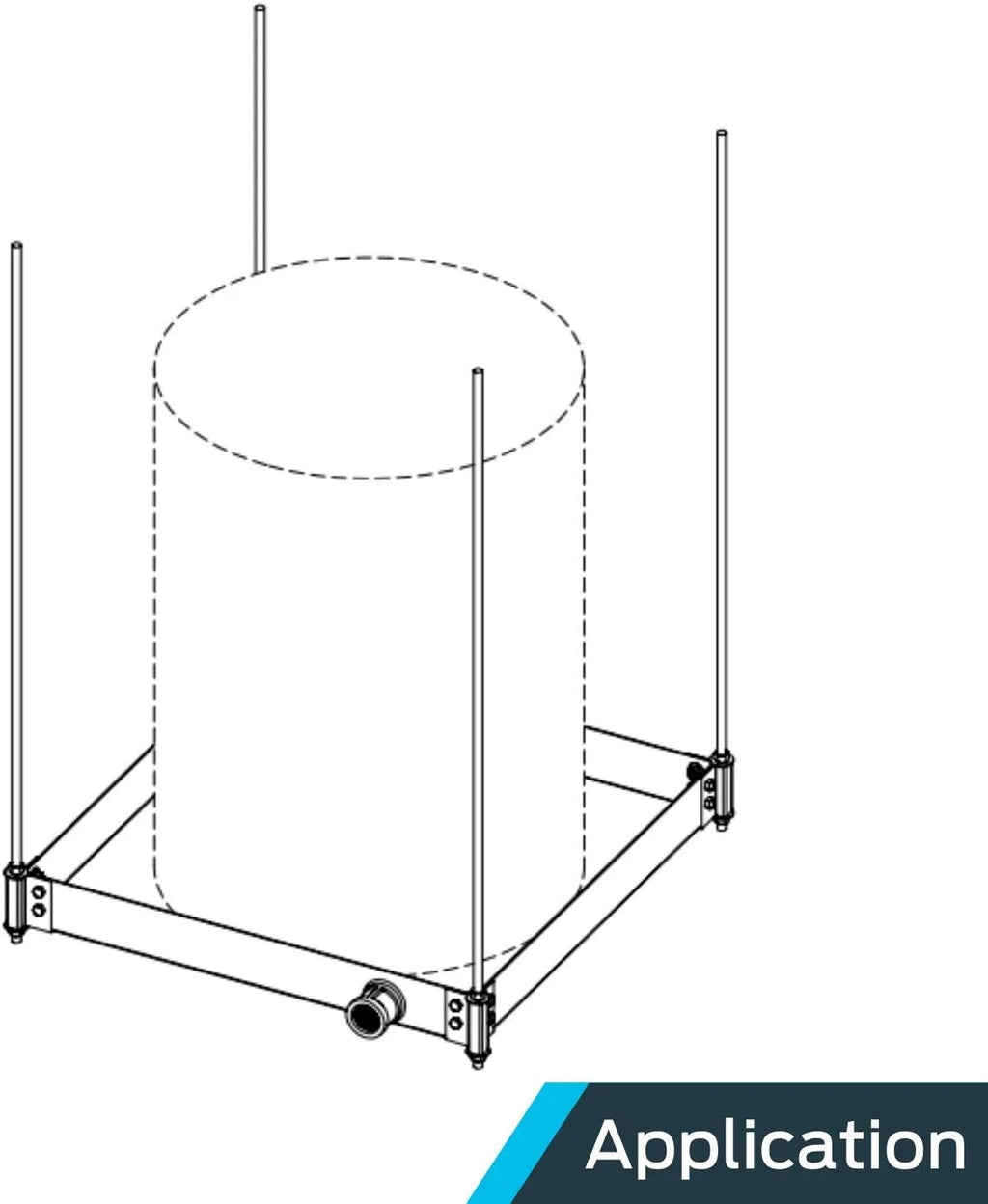 Ceiling Mounted Water Heater Platform with Steel Drain, Up To 20 Gallons M38961