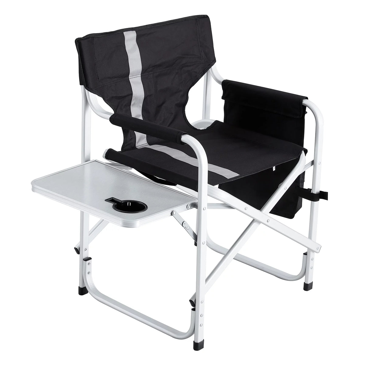 2-piece Padded Folding Oversized Chair with Side Table and Storage Pockets I326686