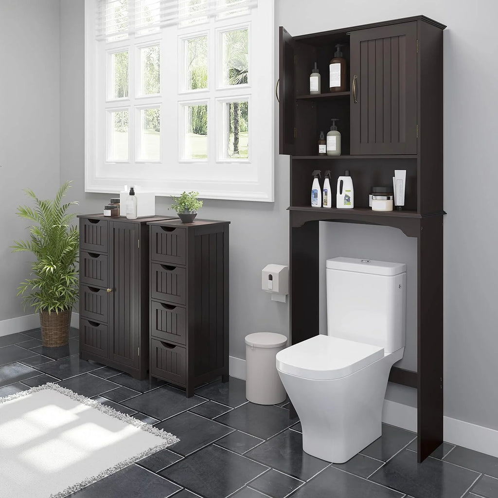 Over The Toilet Storage Cabinet Bathroom Organizer with Adjustable Shelf K797