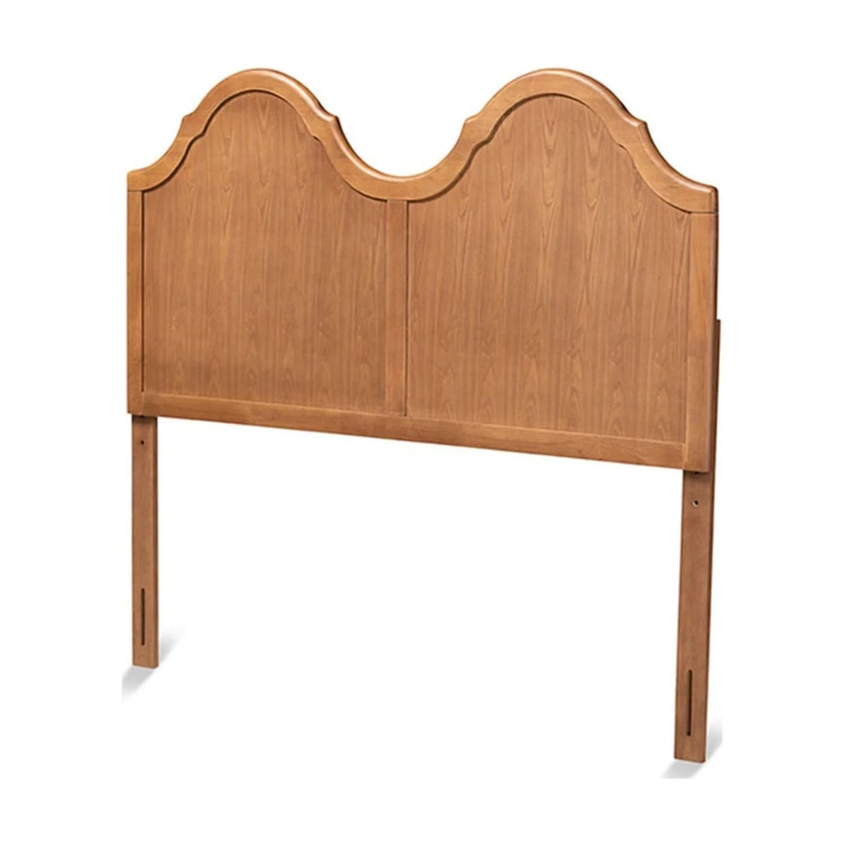 King Size Ash Walnut Finished Wood Arched Headboard P47290