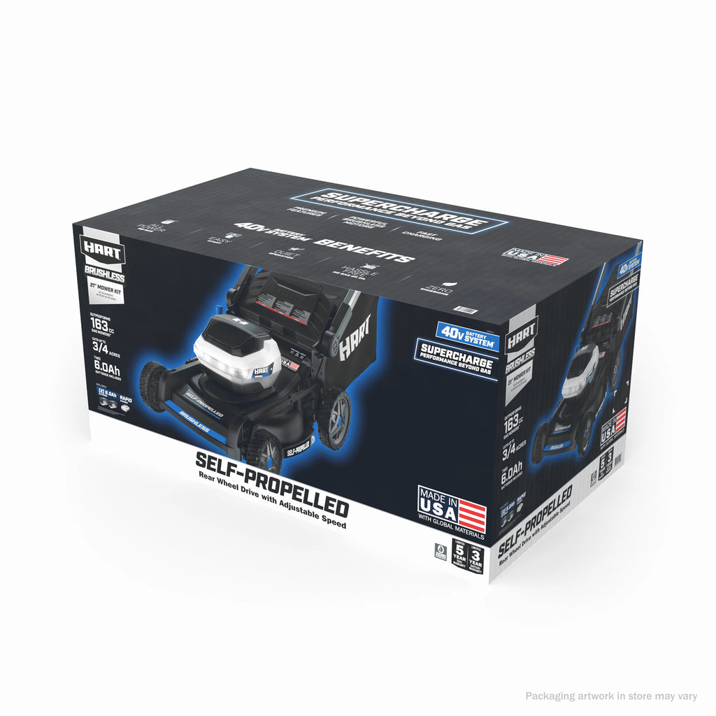 21-inch 3-in-1 Self-Propelled Mower Kit with 6.0Ah Lithium-Ion Batteries R755457