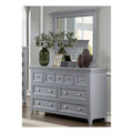 Gray 7-Drawer Wood Dresser with Mirror N8272