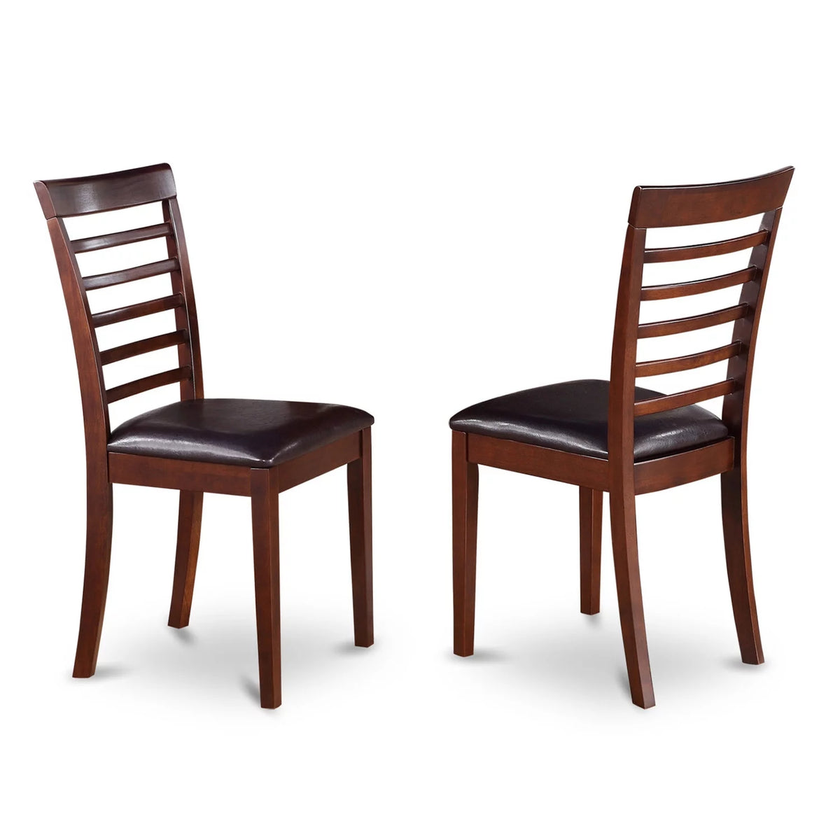 5 Piece Mahogany Round Dining Table Set with Pedestal and 4 Chairs S208338