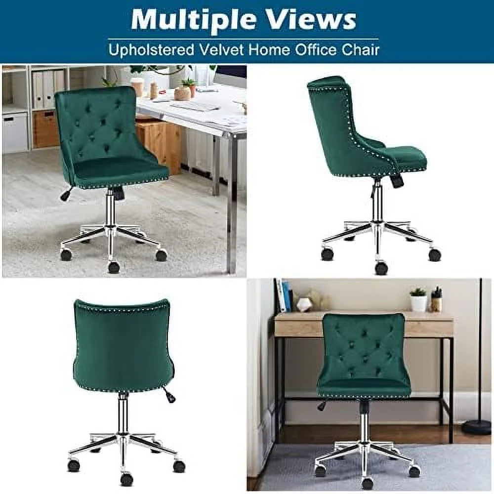 Microfiber Rustic Swivel Desk Chair with Wheels B128159