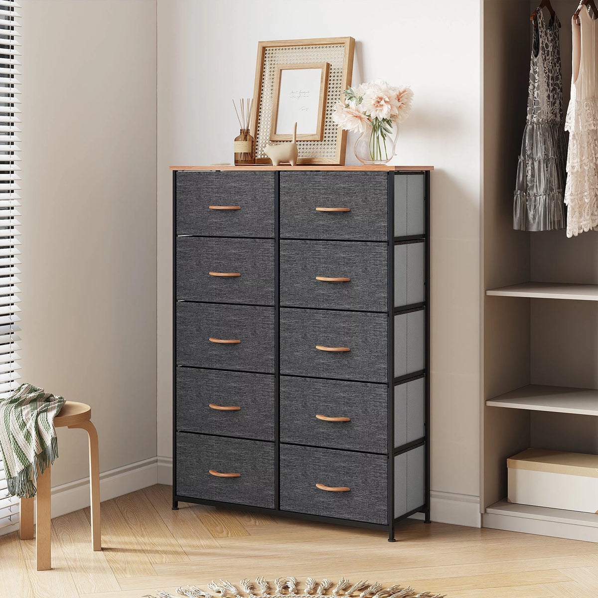 10 Drawer Fabric Storage Dresser Z434