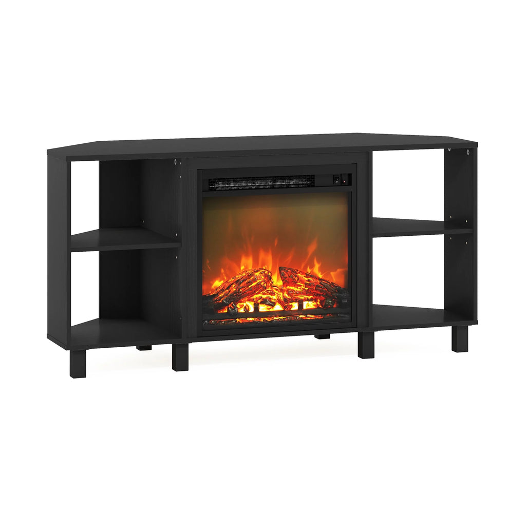 Corner Fireplace TV Stand with Metal Leg for TV up to 55 Inches K198