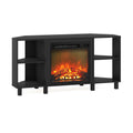 Corner Fireplace TV Stand with Metal Leg for TV up to 55 Inches K198