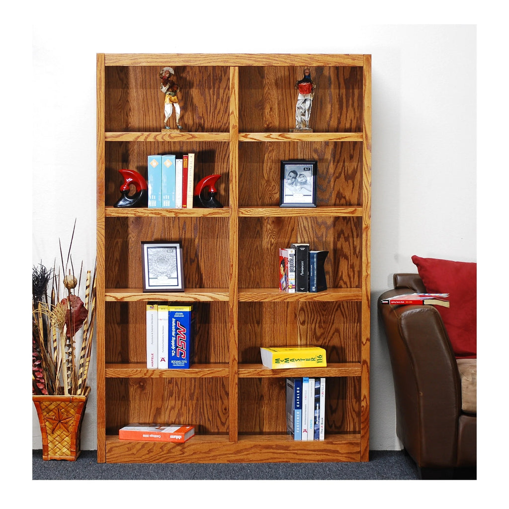 10 Shelf Oak Bookcase D622