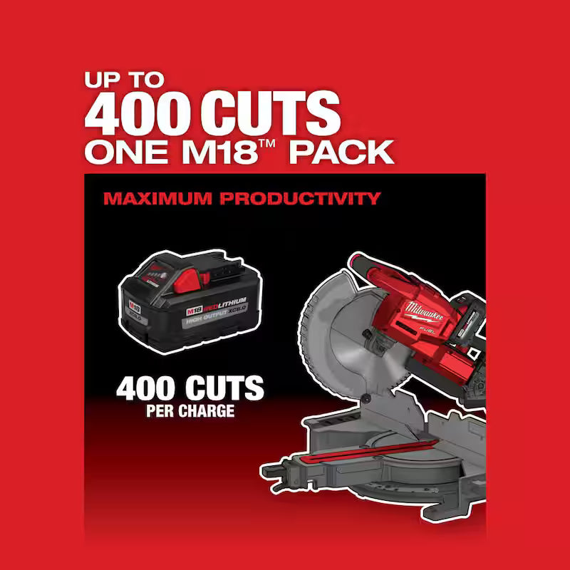 18V Cordless Dual Bevel Sliding Compound Miter Saw Kit with 8.0 Ah Battery Z297