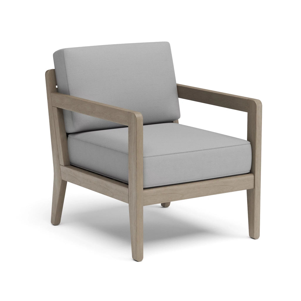 Gray Wood Outdoor Lounge Armchair B336549