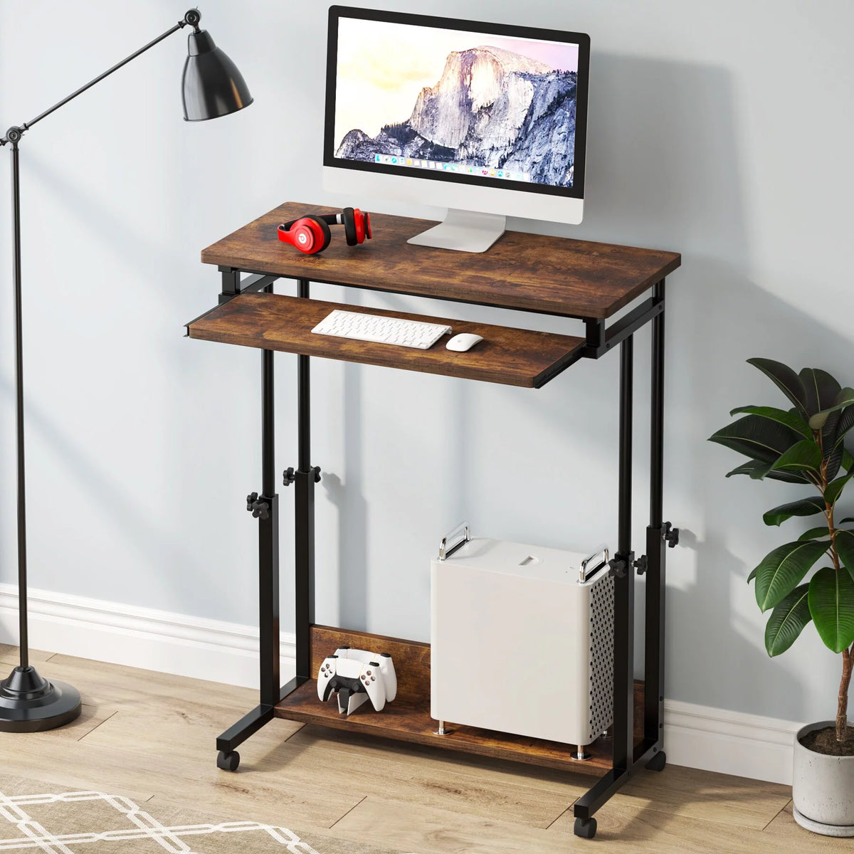 Portable Black Adjustable C Table T187346