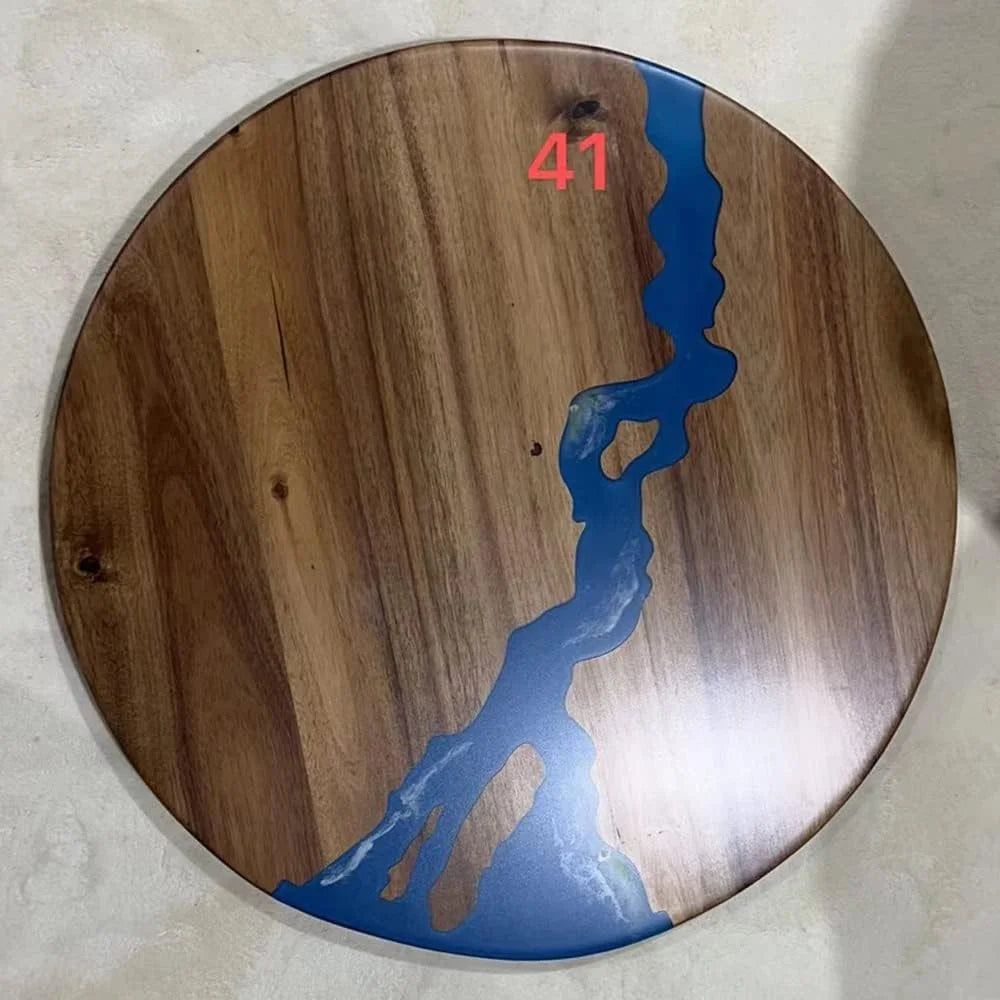 Round Teak Wood Resin Coffee Table G755
