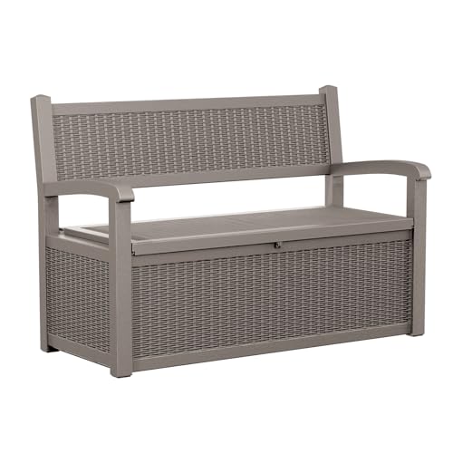 75 Gallon Black Storage Bench Deck Box I3421
