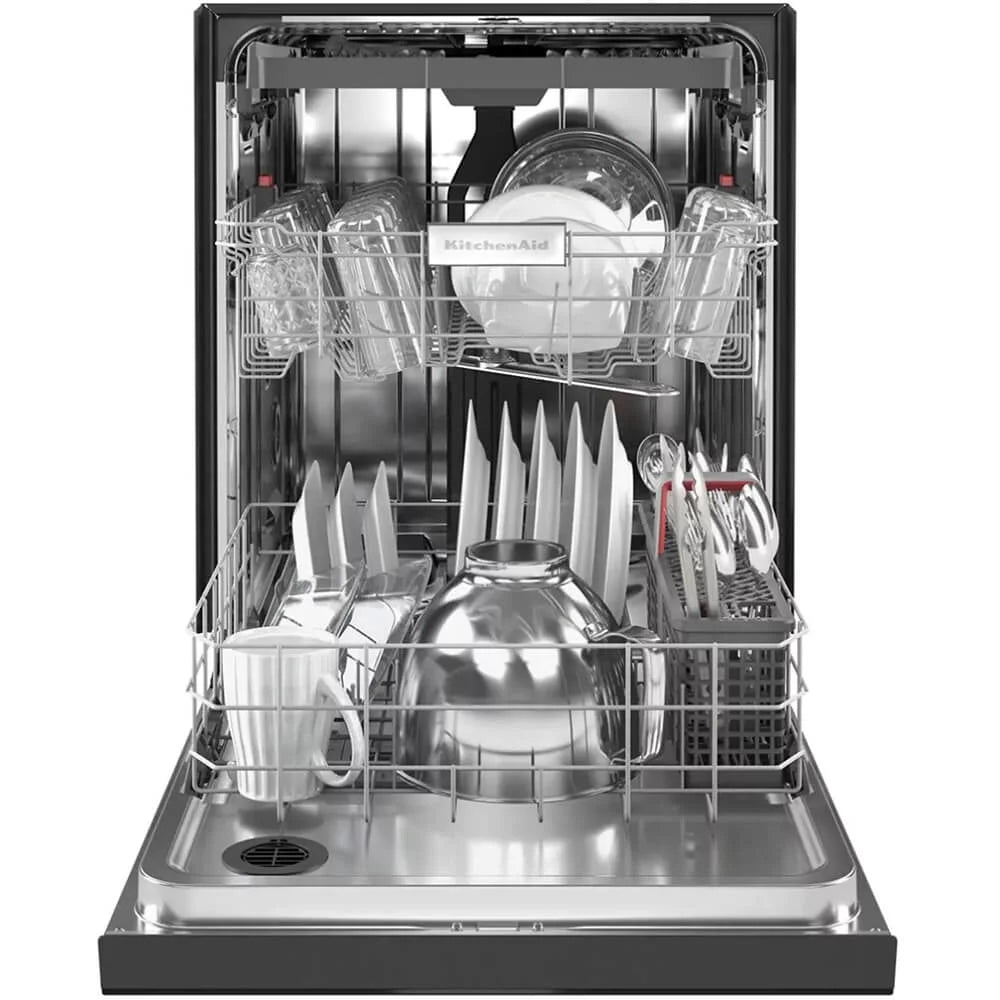 Black Dishwasher with Third Level Utensil Rack U82564