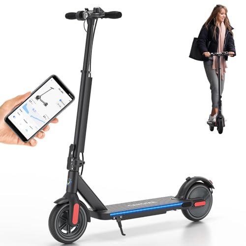 Electric Scooter with Folding Frame, Solid Tires, Dual Braking, Cruise Control P444