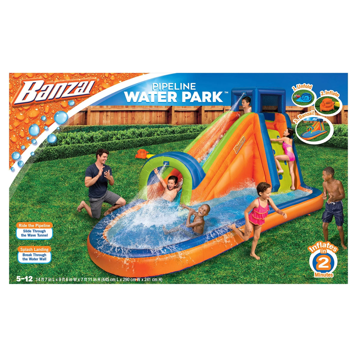 Inflatable Outdoor Backyard Water Slide Splash Toy L762090