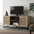 Oak TV Stand with Doors V48932