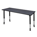 60 x 30 in. Height Adjustable Mobile Classroom Table, Grey D713