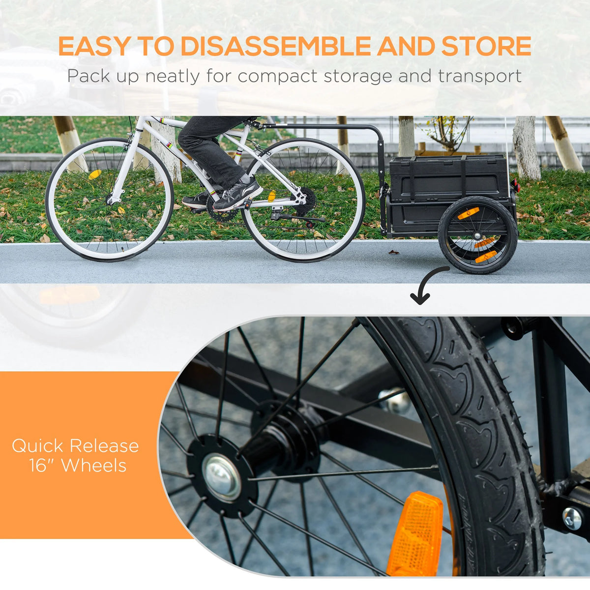 Bike Trailer Wagon with Storage Box E4547