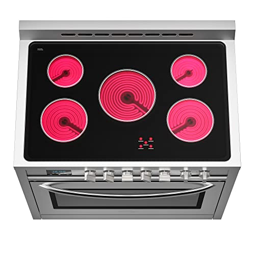 36 Inch Electric Range Oven with Ceramic Cooktop, Stainless Steel, 4.3 cu. ft. Z43584