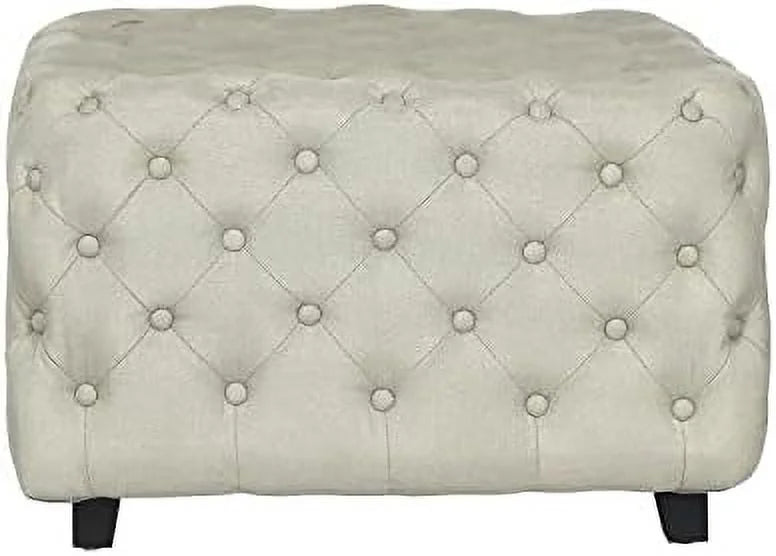 White Sherpa Ottoman Bench J938803