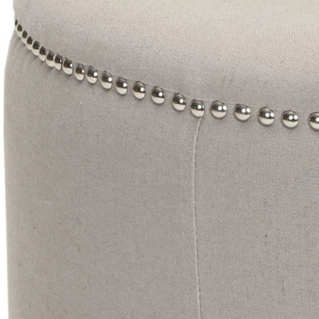 Taupe Upholstered Ottoman G604