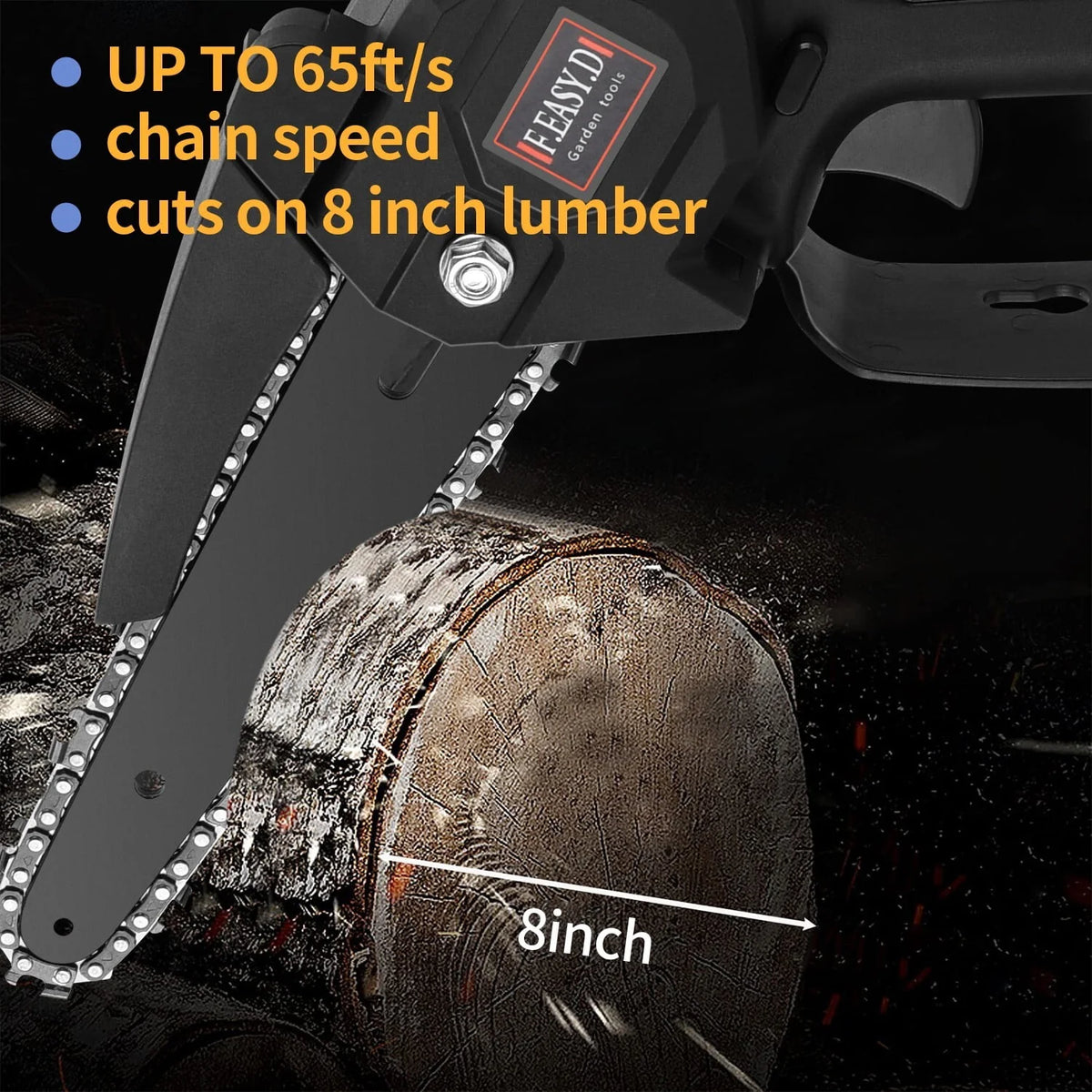 2-in-1 Cordless Pole Saw and Mini Chainsaw with 2 Batteries I5775