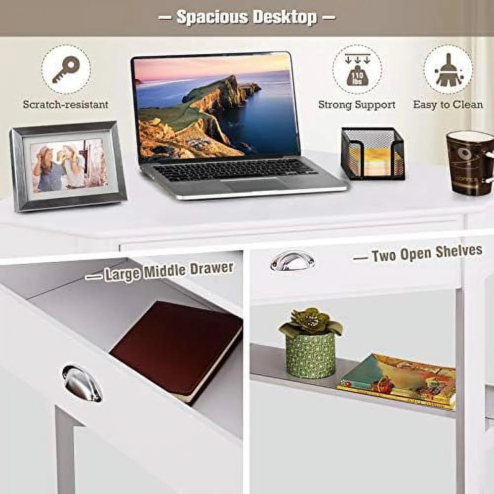 Brown Corner Desk with Drawer G886389