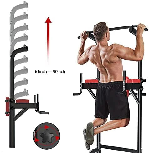 Height Adjustable Power Tower Dip Station S716028