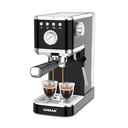 Slim 20 Bar Semi Automatic Espresso Machine with Milk Frother V254