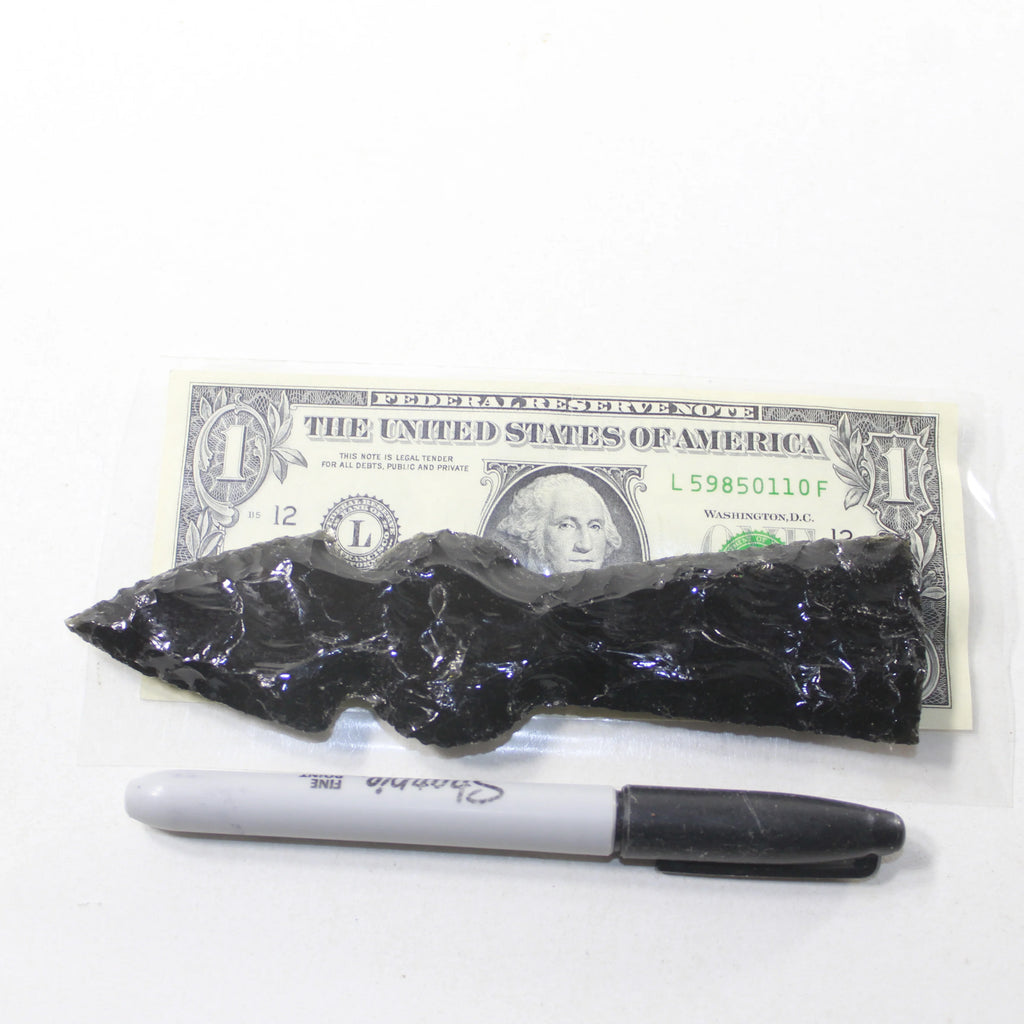 Obsidian Ornamental Tomahawk Head Axe F7494