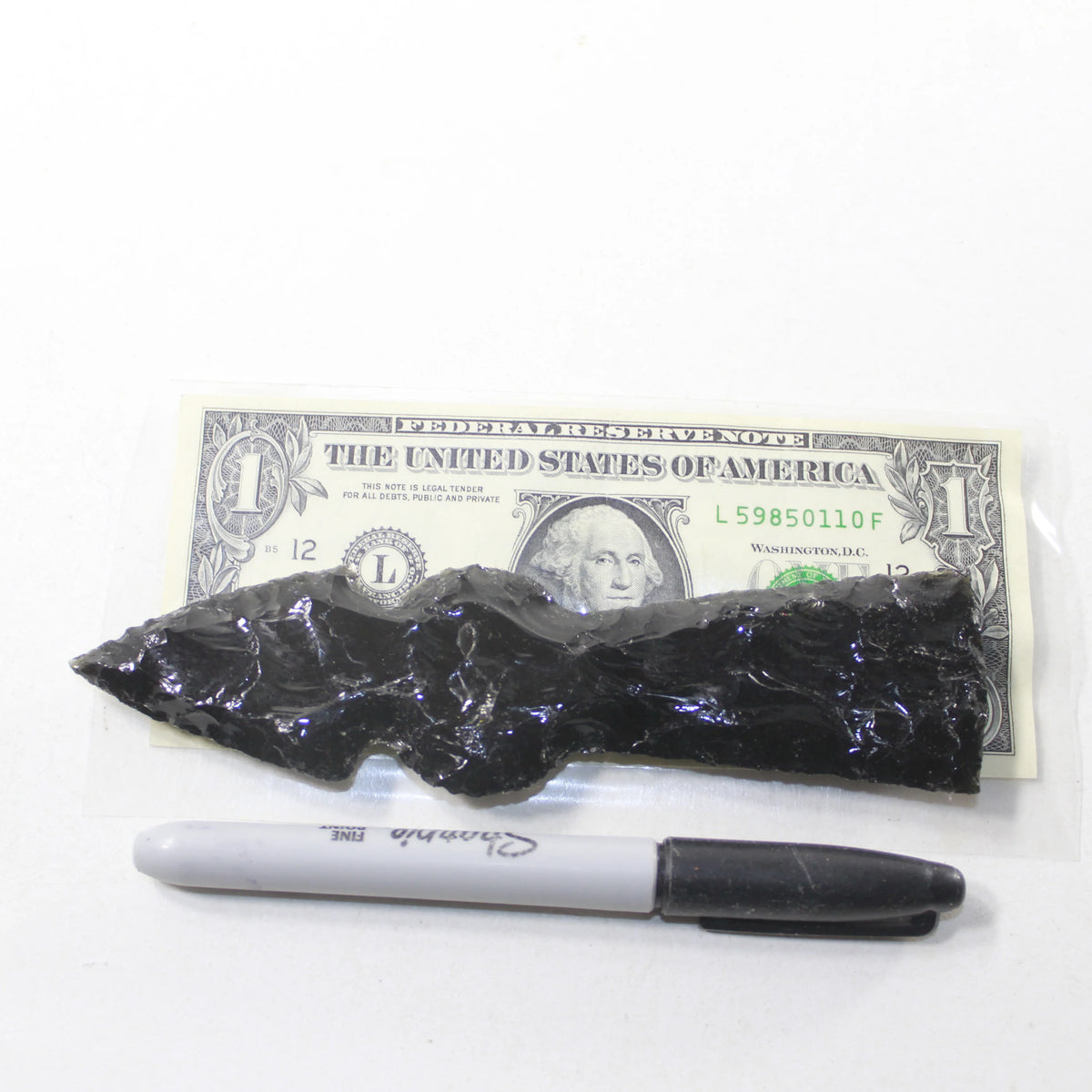 Obsidian Ornamental Tomahawk Head Axe F7494