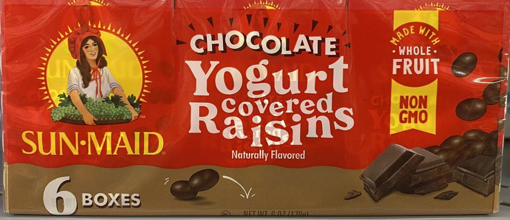 Chocolate Yogurt Covered Raisins 12 Boxes J981
