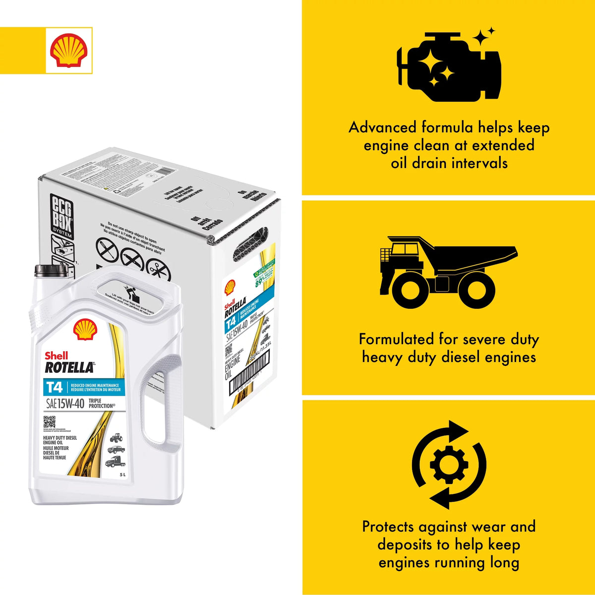 15W-40 Diesel Motor Oil, 3 Gallon N192646