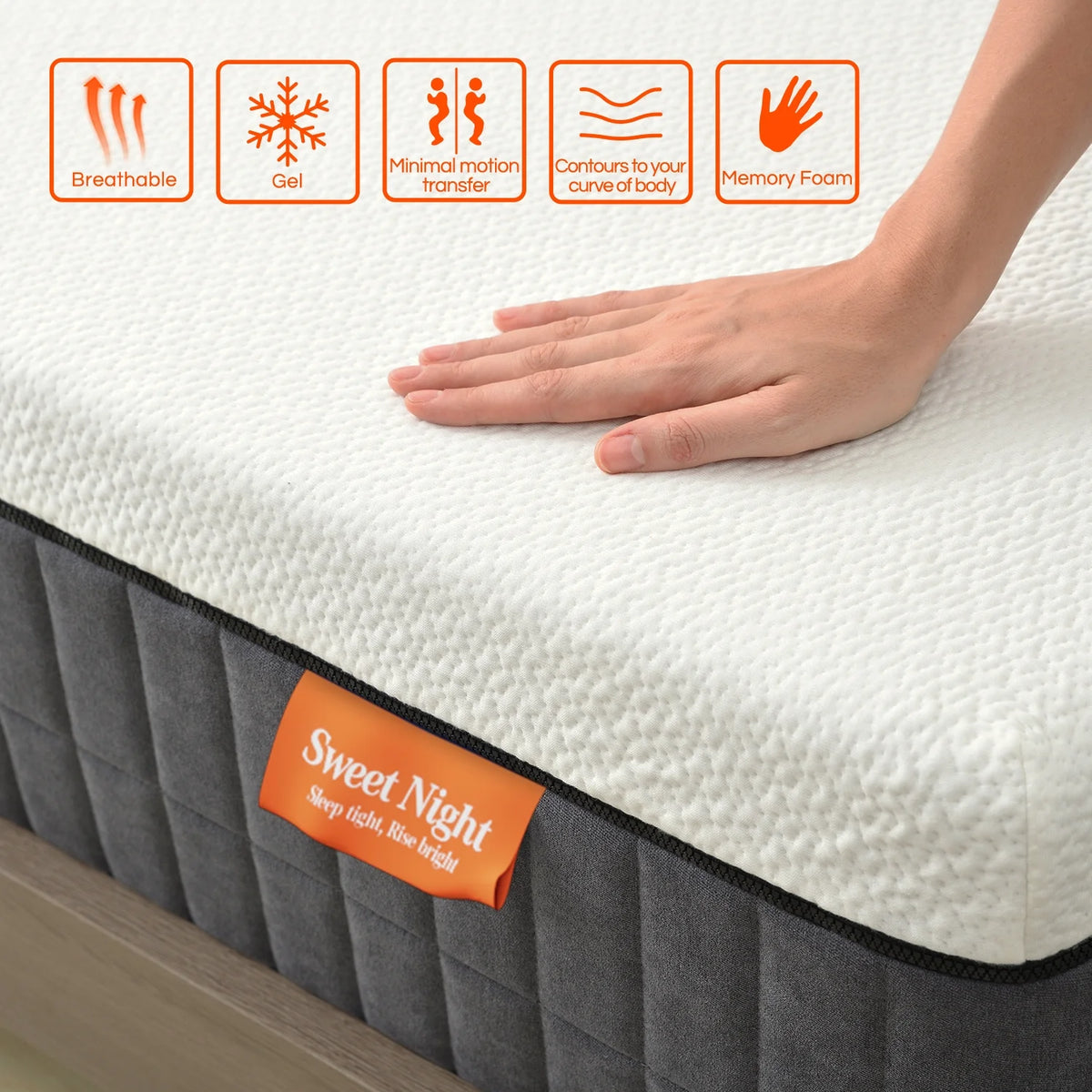 12 inch Gel Memory Foam Mattress V326657