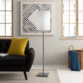60.5x22 Floor Lamp Brushed Steel White J2919