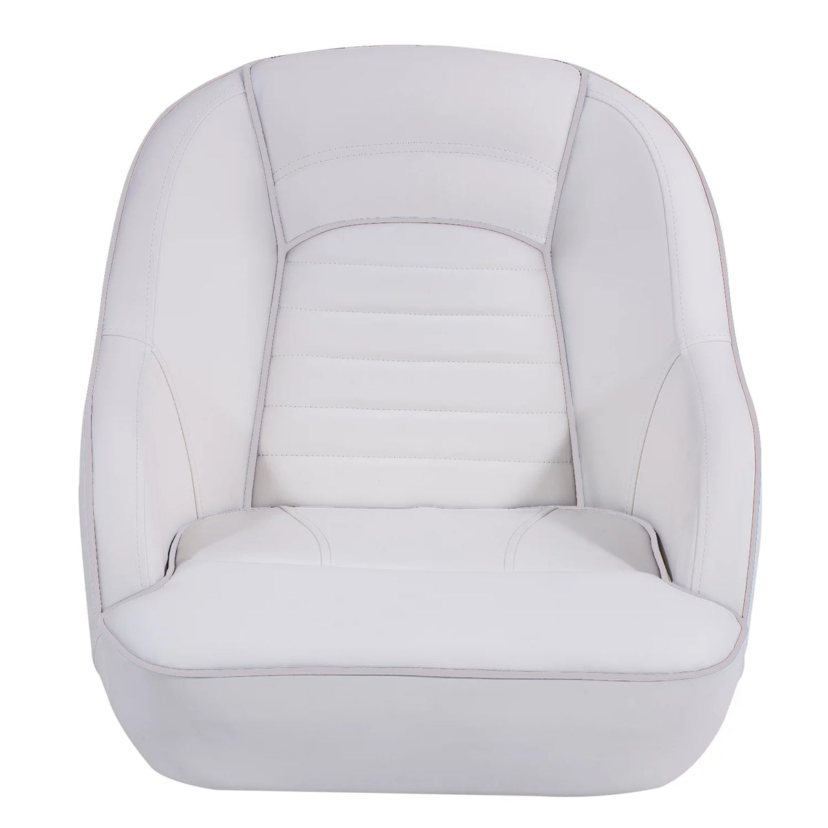 White Pontoon Boat Bucket Seat with Cover O7817