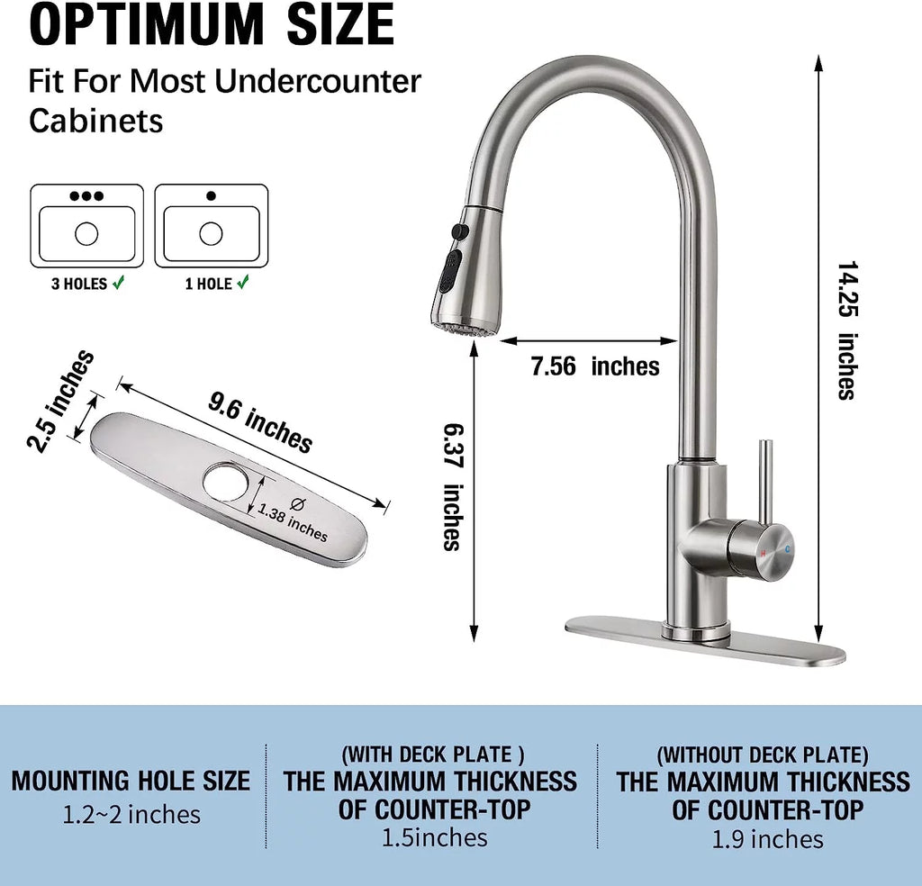 Kitchen Faucet with Pull Down Sprayer Single Handle I17860