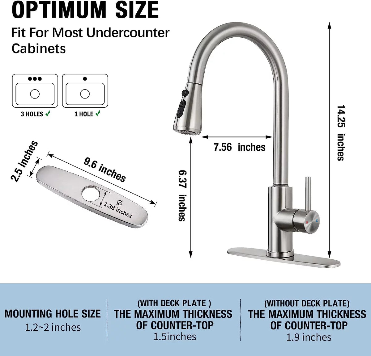 Kitchen Faucet with Pull Down Sprayer Single Handle I17860