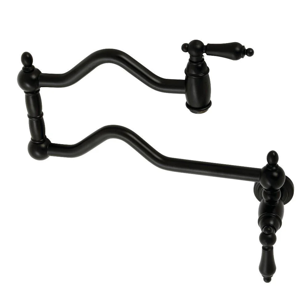 Two-Handle Pot Filler In Matte Black D7624