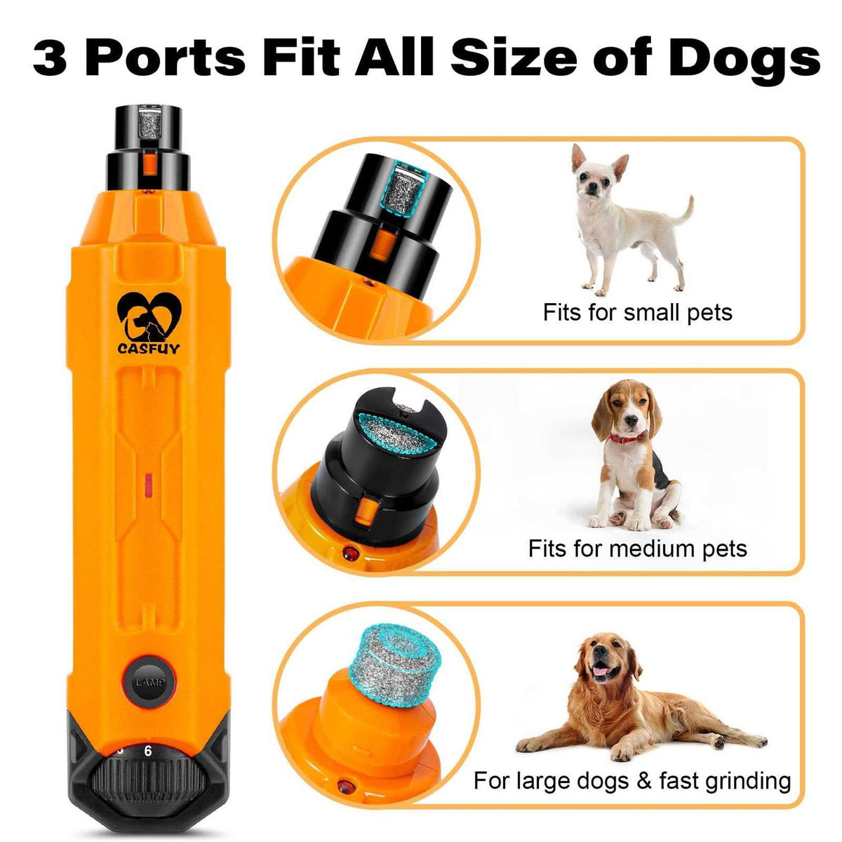 6-Speed Rechargeable Electric Dog Nail Grinder Q131