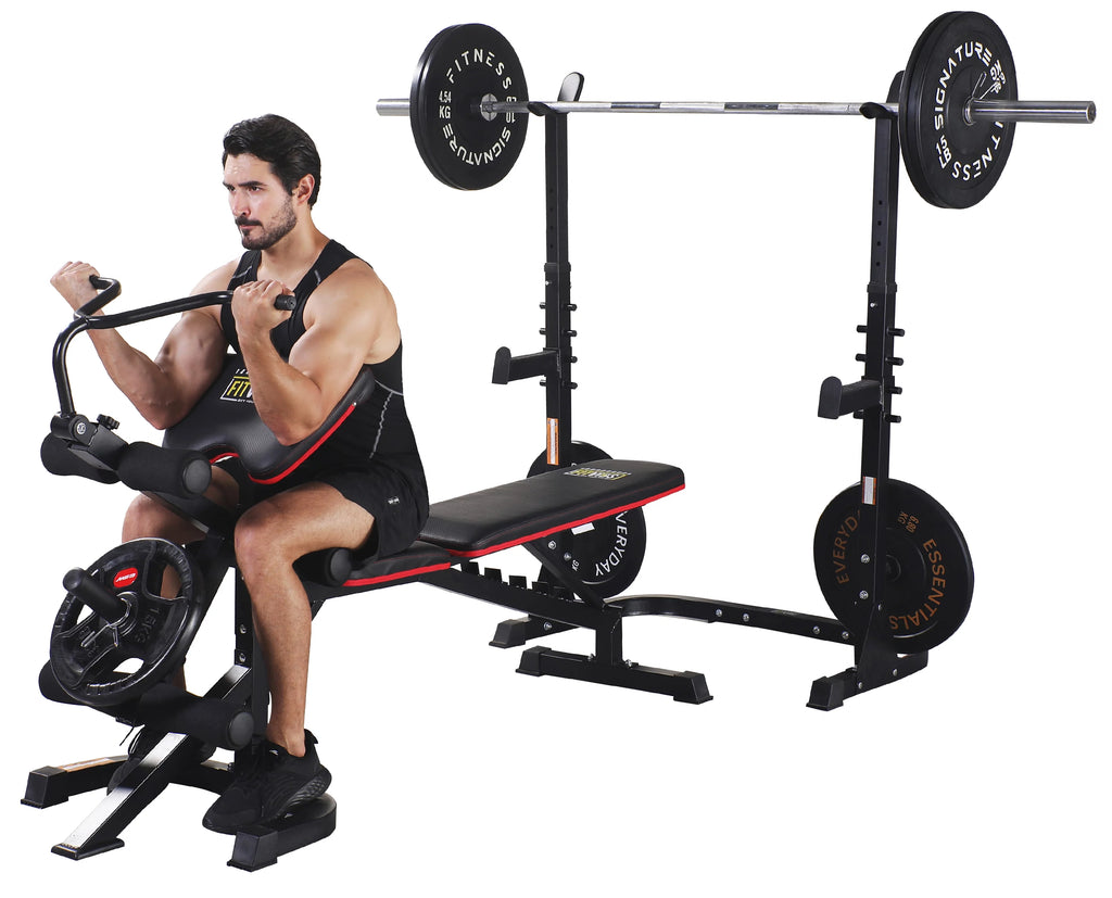 Adjustable Olympic Workout Bench with Squat Rack J73775