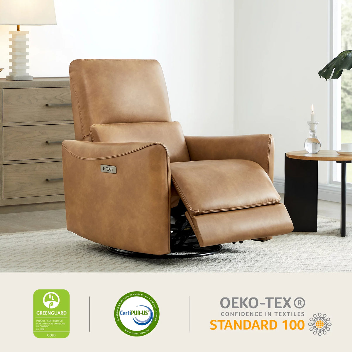 Power Recliner Swivel Glider Rocker Chair with USB E916