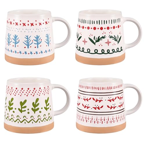 Set of 4 Christmas Mugs 14 Oz X19513